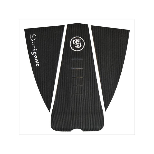 Surfganic Premium Eco Surfboard Foot Grip Tail Traction Pad black three-piece