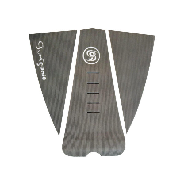 Surfganic Premium Eco Surfboard Foot Grip Tail Traction Pad grau dreiteilig