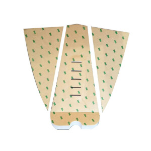Surfganic Premium Eco Surfboard Foot Grip Tail Traction Pad grau dreiteilig